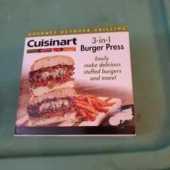 Cusinart 3-in- 1 Burger Press In Box Unused,new Old Store Stock Vintage