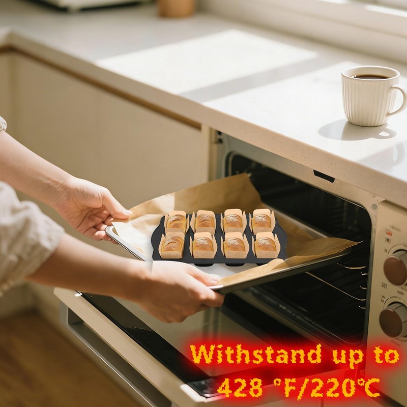QTRQTR 200 Pcs Parchment Paper Mini Loaf Pan Liners for 3.15*2 inch, Brown gallery