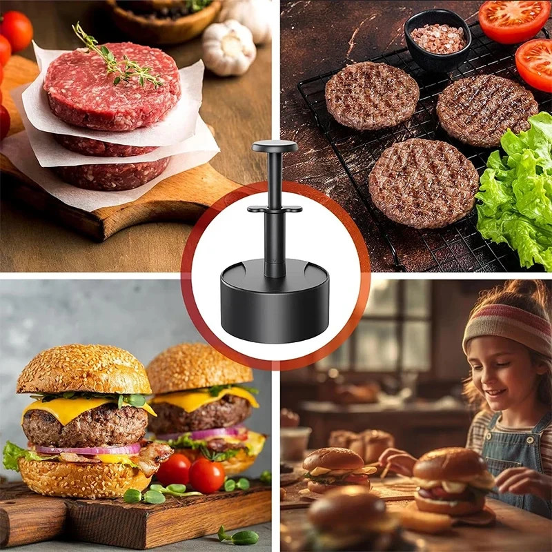 Juicy Stuffed Burger Maker BBQ Grill Non Stick Perfect Patty Mold Tool gallery