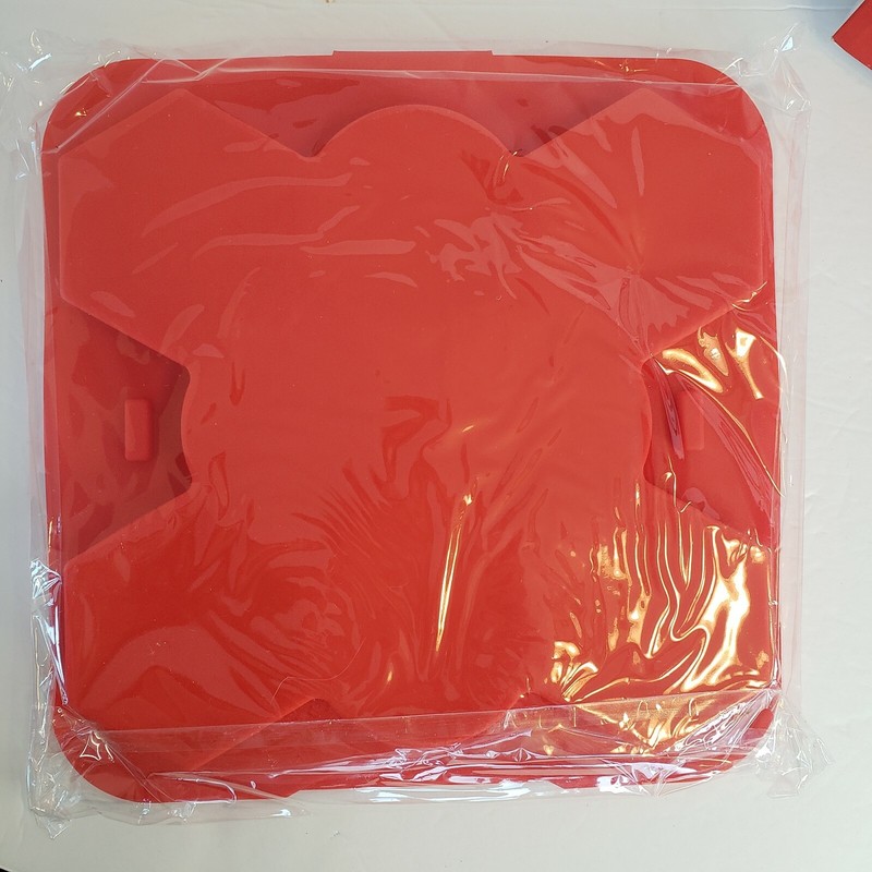 Burger Press HomeBeck 8 Burger Shocker Red Silicone Shape and Freeze gallery