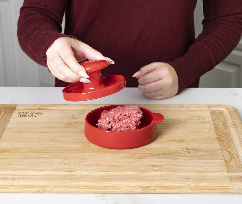 Joie Burger Press and Patty Maker, LFGB Approved and BPA Free, One Size, Red gallery