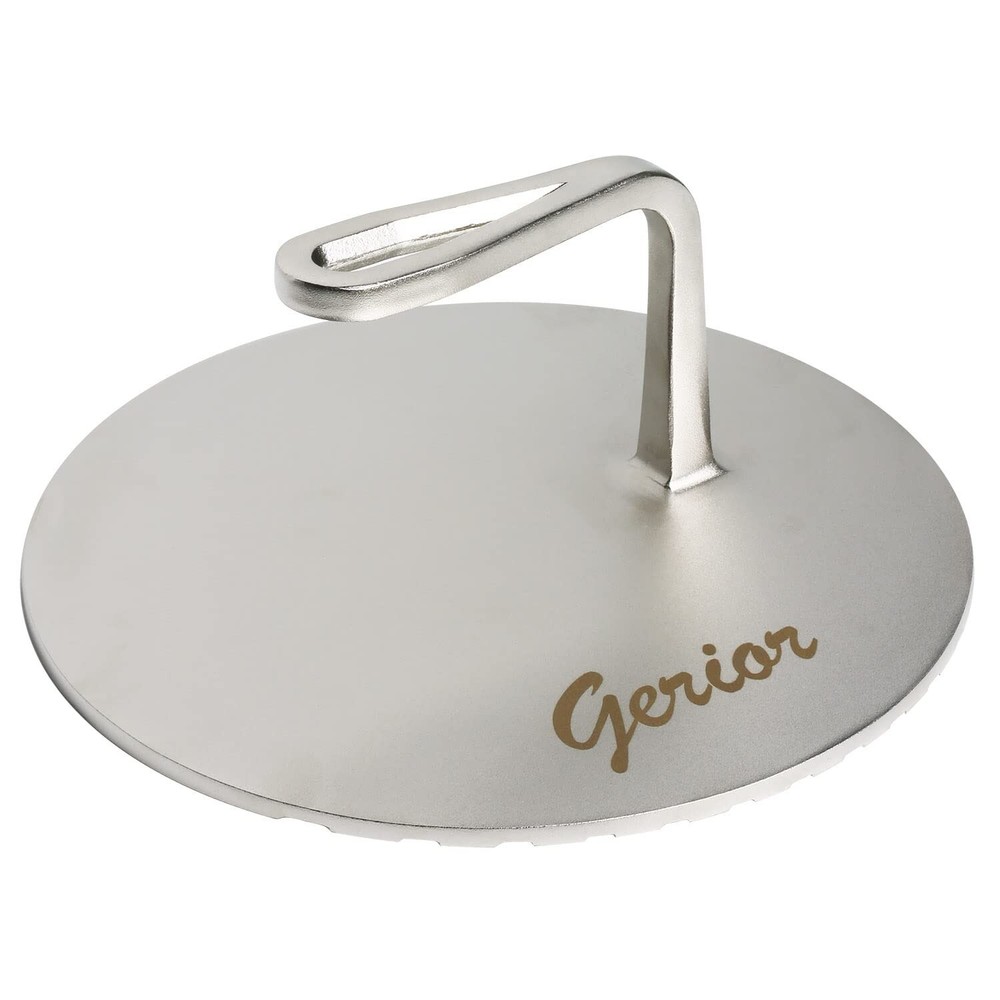 Bacon Press - Cast Stainless Steel Grill, Griddle, Skillet Press for Meat, Sm...