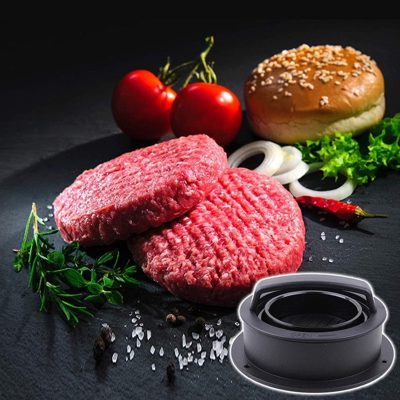 3-in-1 Burger Press and Patty Maker with 100 Parchment Papers for Gourmet Bur... gallery
