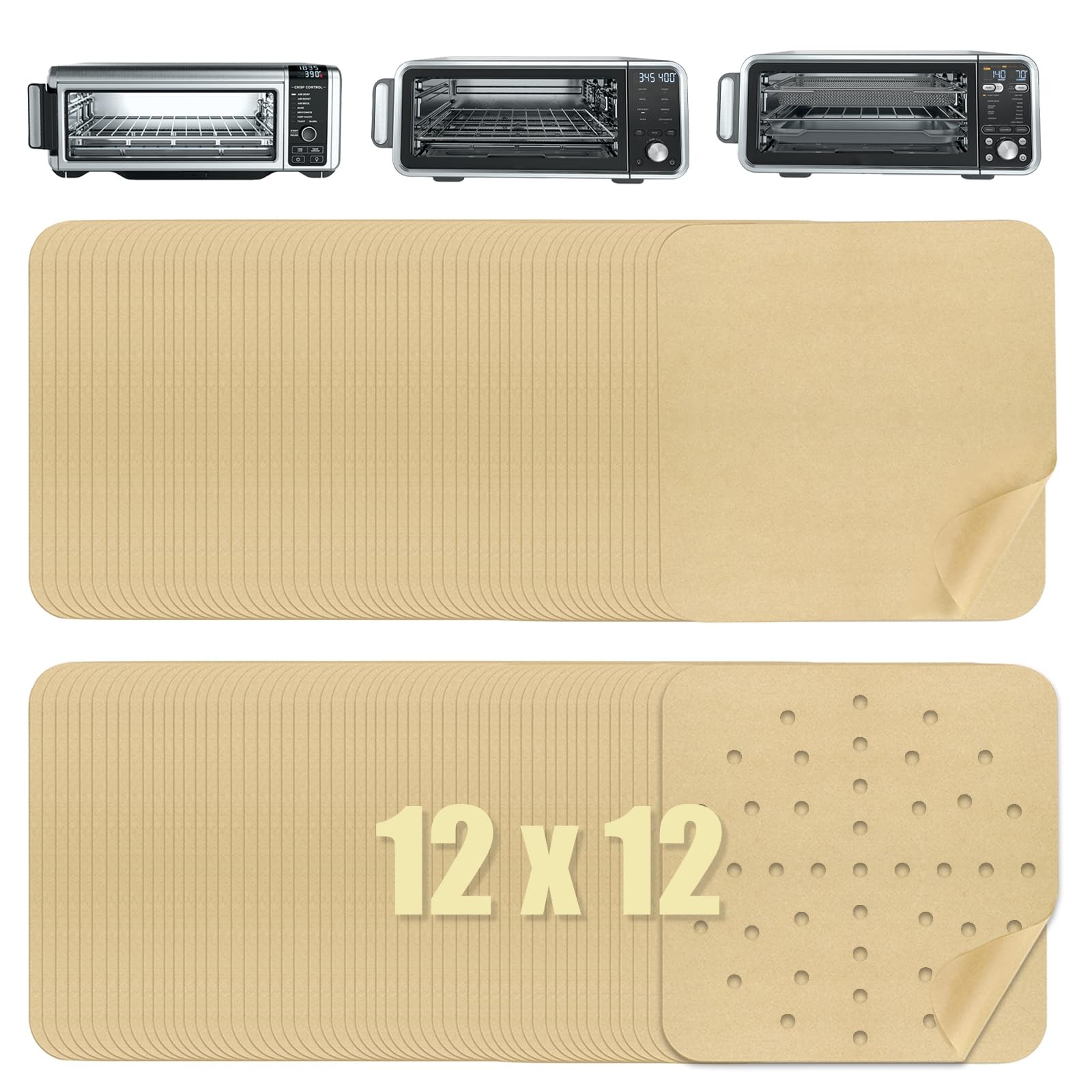 Golden Associate 12 x 12 inch Parchment Paper Liners Air 12''x12'' 130 Pcs gallery