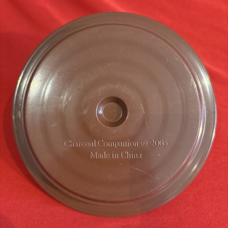 Charcoal Companion Burger Press Medium 5 in Brown Orange Plastic Dishwasher Safe gallery