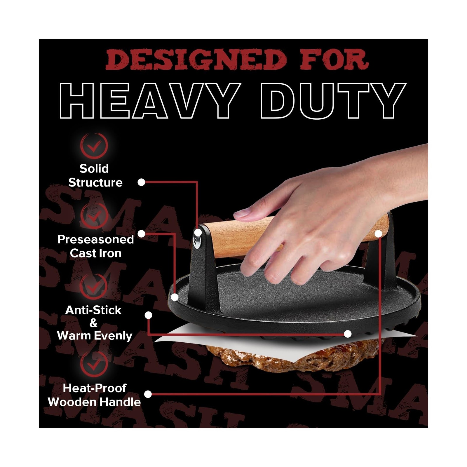 Grilliance Smash Burger Press Kit, 3 in 1 Hamburger Press Patty... Fast USA SHIP gallery