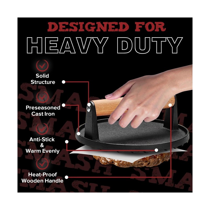 Grilliance Smash Burger Press Kit, 3 in 1 Hamburger Press Patty... Fast USA SHIP gallery