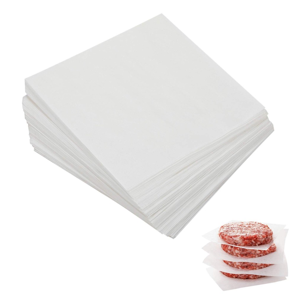 Parchment Paper Squares, 4x4 Inch, Set of 300, Small Hamburger 4 inch, White