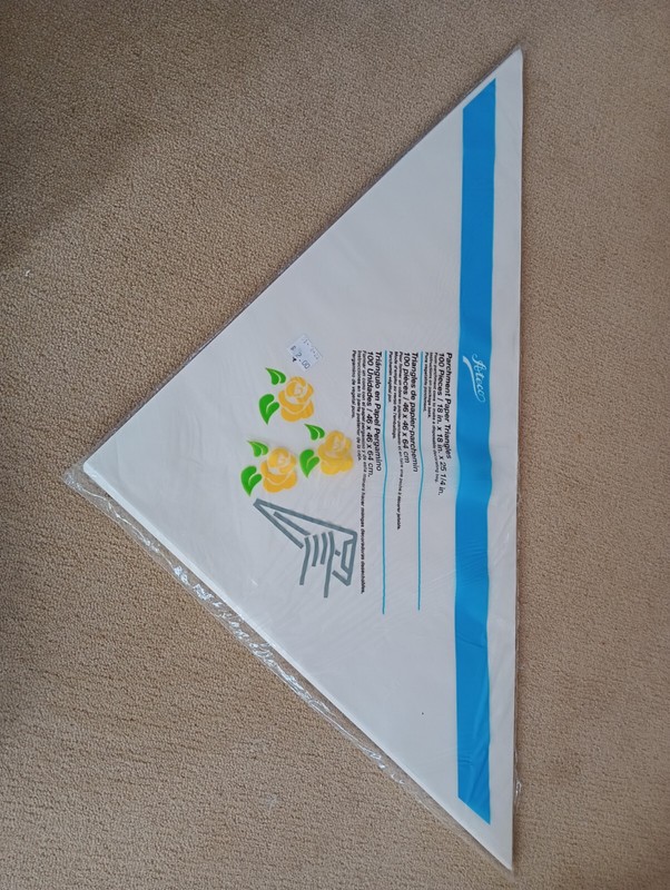 Ateco Large Parchment Triangle 100 Pack #452 18" x 18" x 25.25" 25 1/4" 46 64 cm gallery