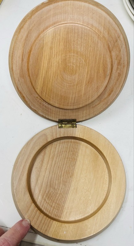 Vintage Wood 5" Hand Held Smasher Hamburger Press Chef Design gallery