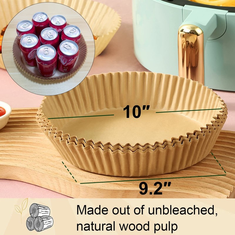 Large Air Fryer Disposable Paper Liner Round, 10 Inch Parchment 10" Round gallery
