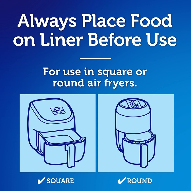 Reynolds Kitchens Air Fryer Liners Disposable, 50 Count (Pack of 1), Brown gallery