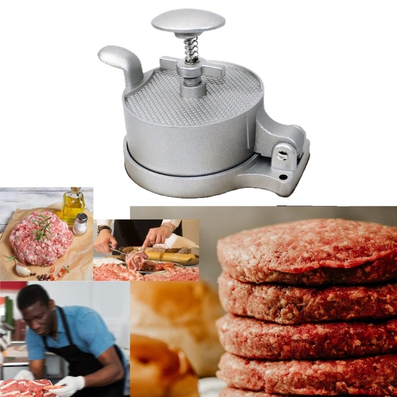 Spring Filled Hamburger Maker Tool Nonstick Face Quick Tidying For Beef Chicken gallery