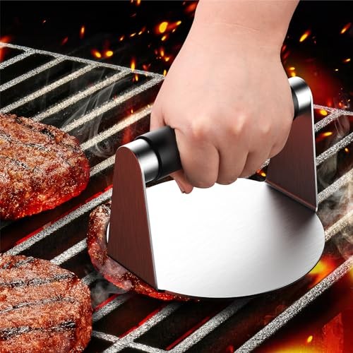 Smash Burger Press, Hamburger Smasher Tool for Griddle, Stainless Steel Ham gallery