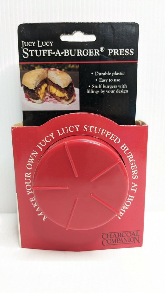 Stuff A Hamburger Press Grill Stuff-A-Burger Juicy Lucy Charcoal Companion NEW