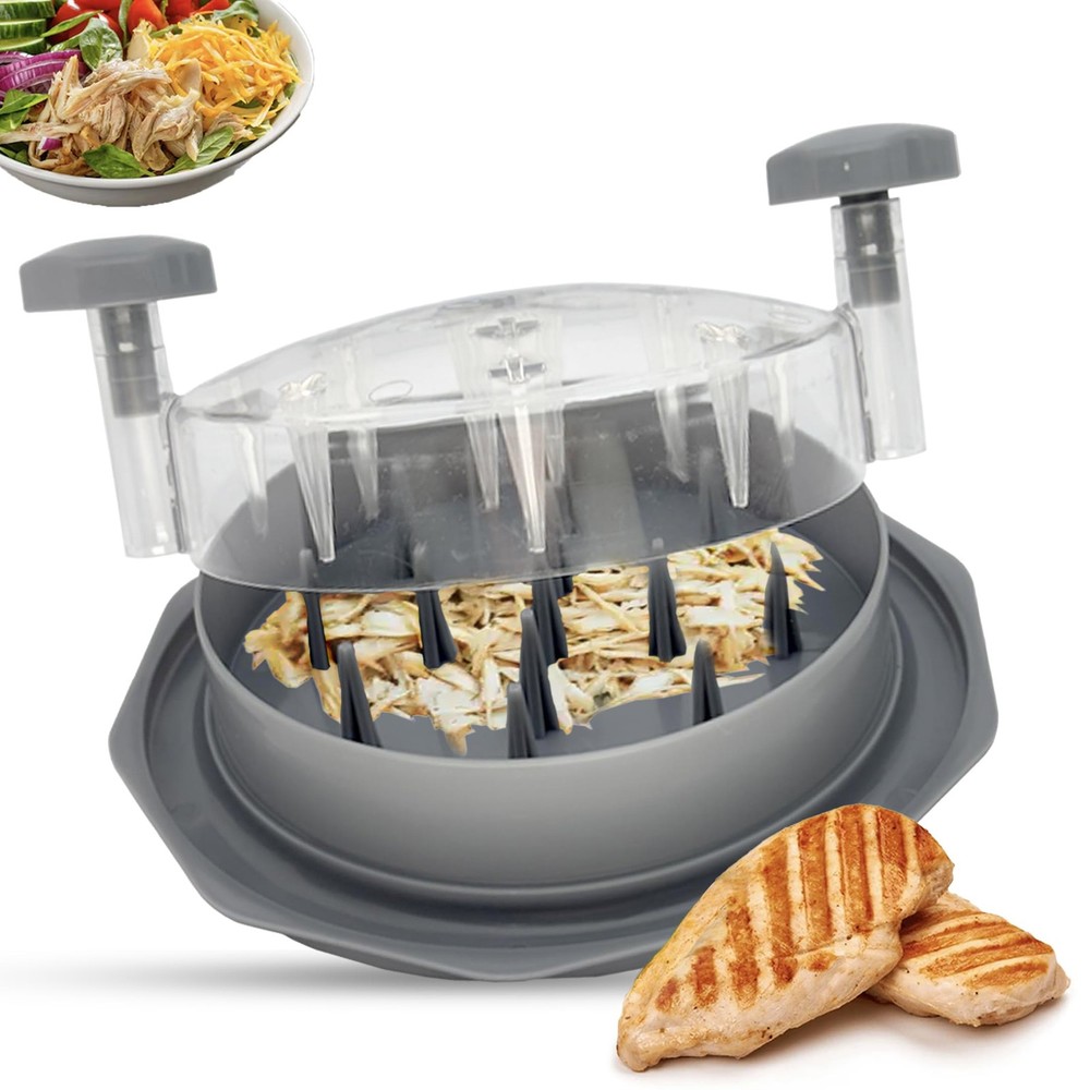 ZEECOM Chicken Shredder Tool, Twist-Style Meat for Standard, Silver