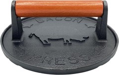 7 Inch Griddle Press Cast Iron Round Smash Grill Press Burger Smasher Bacon Meat