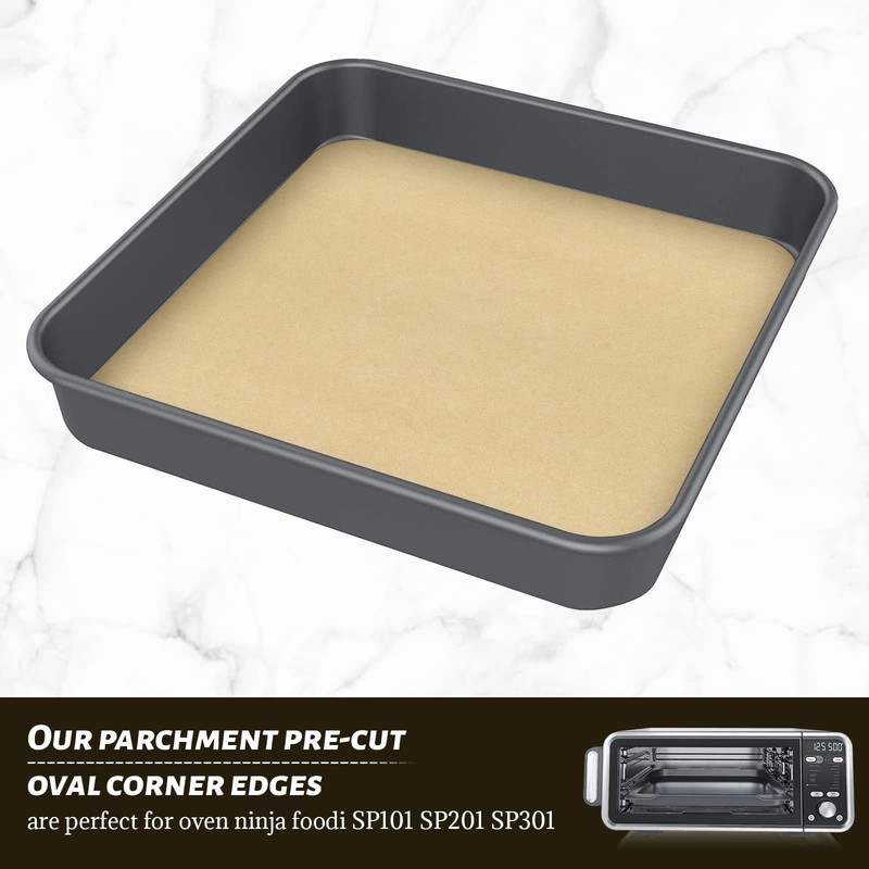 WMKGG 12 inch Air Fryer Parchment 12"x12"-100 pcs Paper, Unbleached gallery
