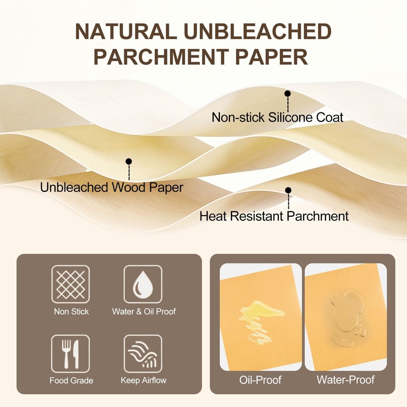 200PCs Air Fryer Parchment Paper Liners Compatible with 16x24 inches, White gallery