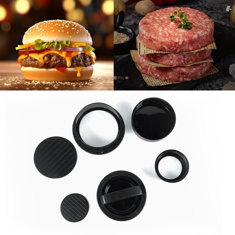 Hamburger Press Patty Maker - 3-in-1 Non-Stick Hamburger Maker for Home Cooks... gallery