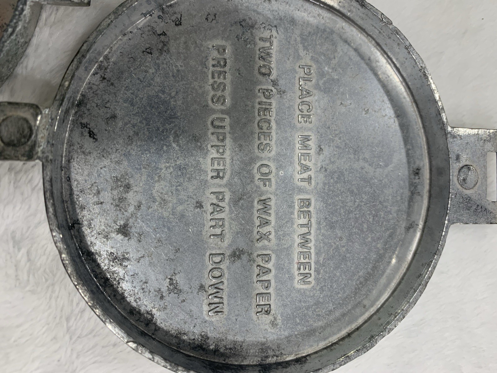 Vintage Cast Aluminum Burger Press gallery