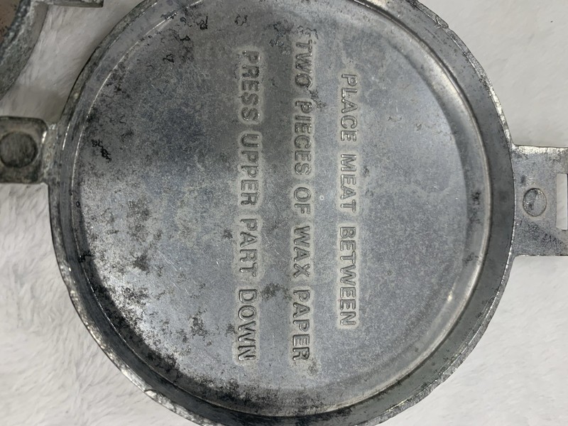 Vintage Cast Aluminum Burger Press gallery