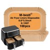 100 Pcs Air Fryer Parchment Paper 8.6*5.5"Rectangle-100pcs, Wood gallery