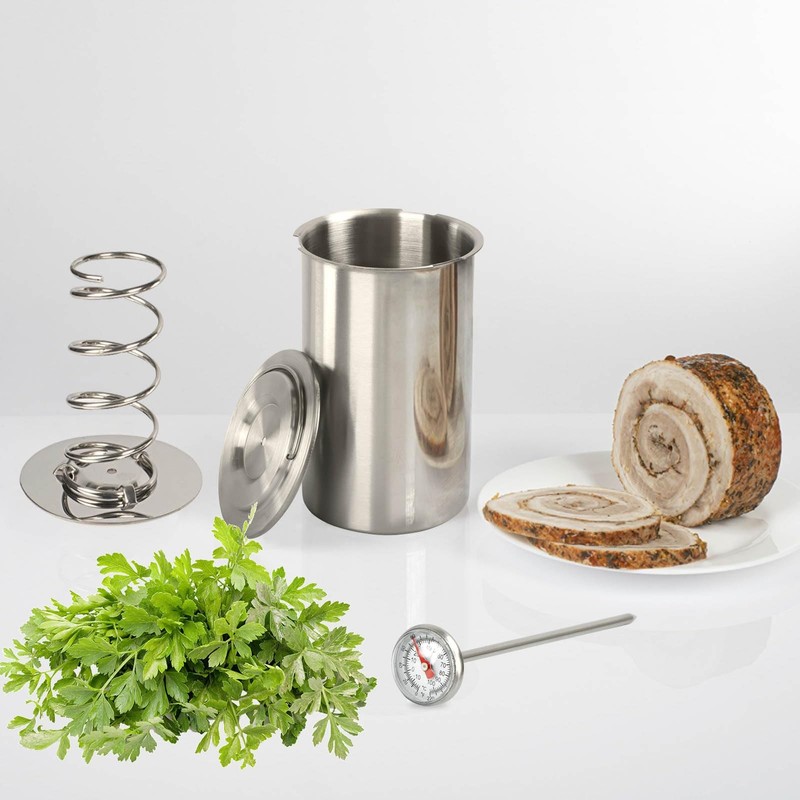 Ham Maker Meat Press Stainless Steel Deli 4in x x 6.7in, Silver gallery