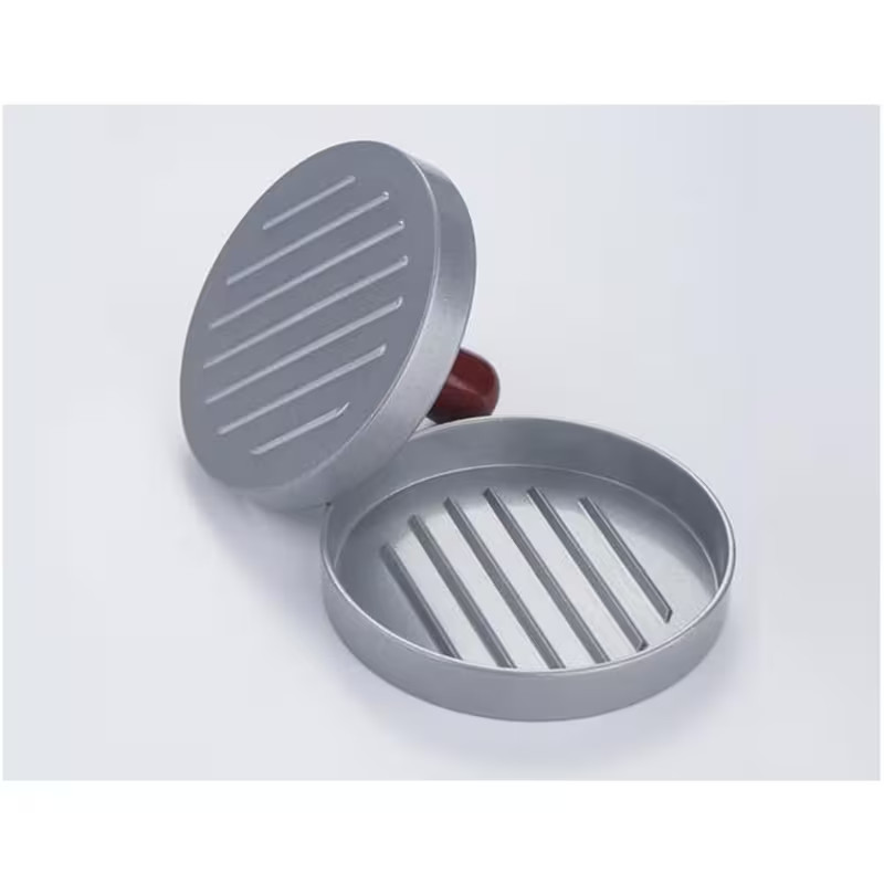 Three-in-One Adjustable Hamburger Press and Sausage Maker - Cast Aluminum Molds gallery
