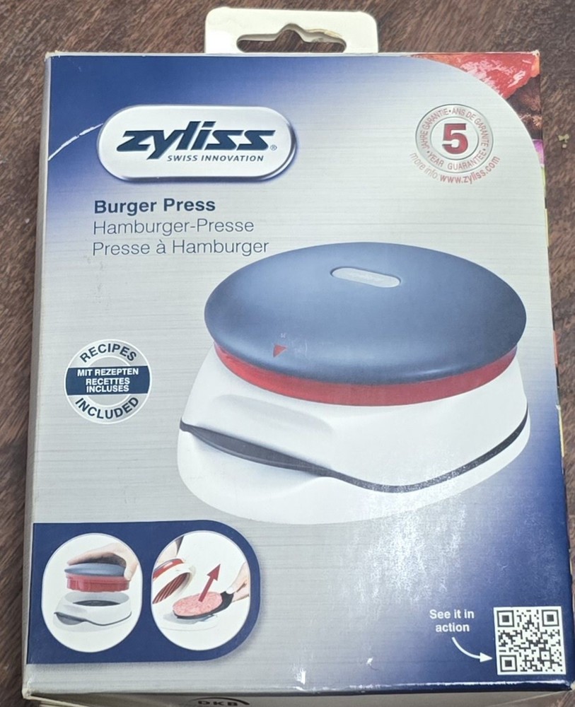 Vtg Zyliss Swiss Innovations Burger Press Hamburger Food Kitchen Gadget 2 Sizes
