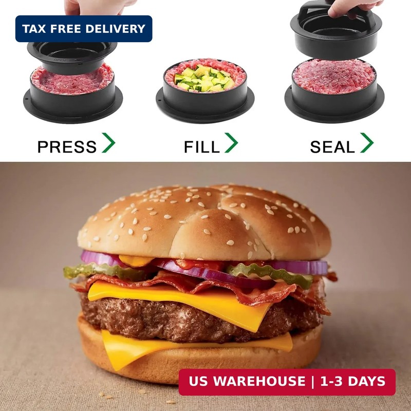 Burger Press Hamburger Patty Maker Slider Press Stuffed Burger Patty Press Regul gallery