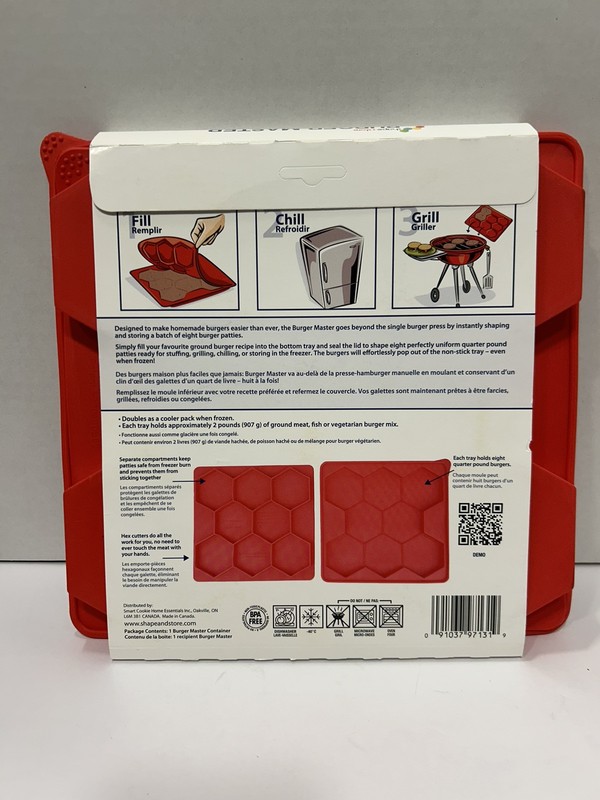 Shape + Store Burger Master 8 IN 1 - Burger Press & Freezer Container Silicone gallery