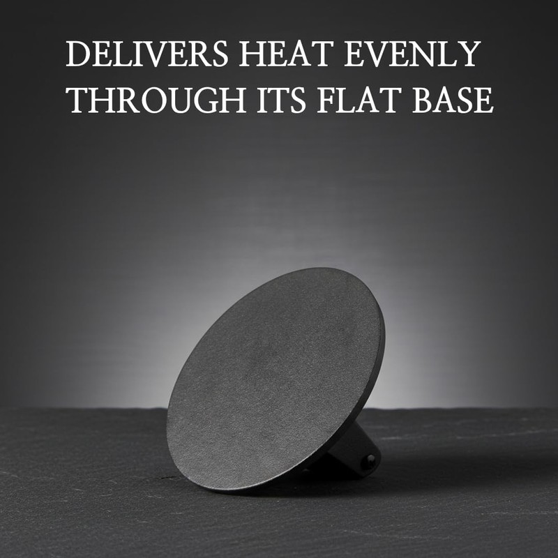 Barbell Plate Design Cast Iron Burger Press 6.5"Round Heavy-Duty Smash gallery