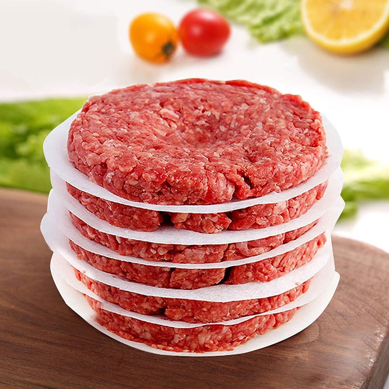 100Pcs Non-Stick Burger Press Aluminum Hamburger Maker Patty Mold Oil Paper DIY gallery