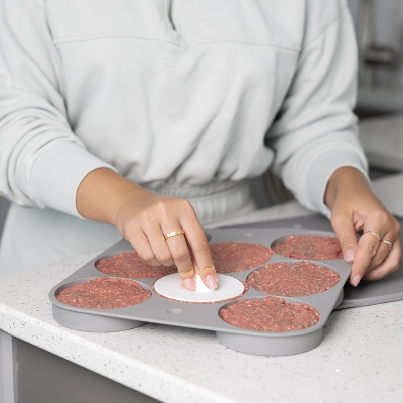 Burger Patty Maker and Storage Tray Container 8 Patty Capacity BPA-Free gallery