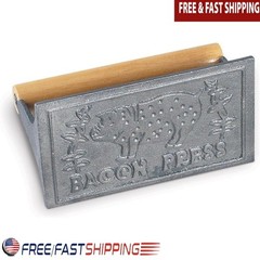 Heavy Duty Cast Iron Bacon Press Cooking Weight Burgers Steaks Quesadillas New