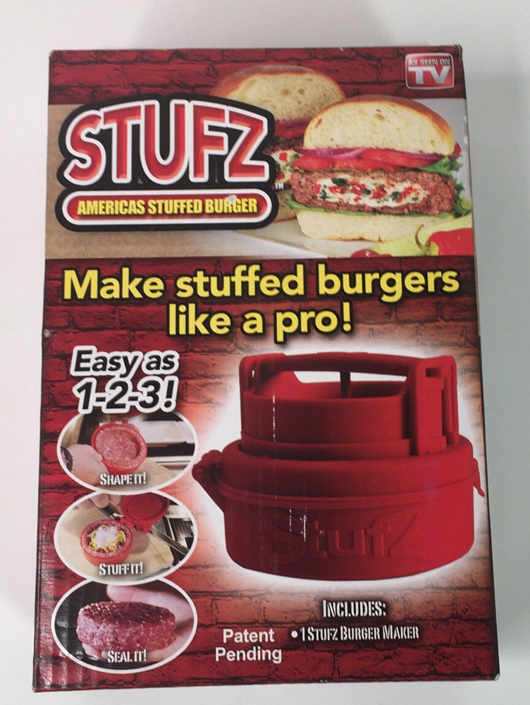 Stufz Stuffed Burger Press - Hamburger Patty Maker - As Seen On TV - New!