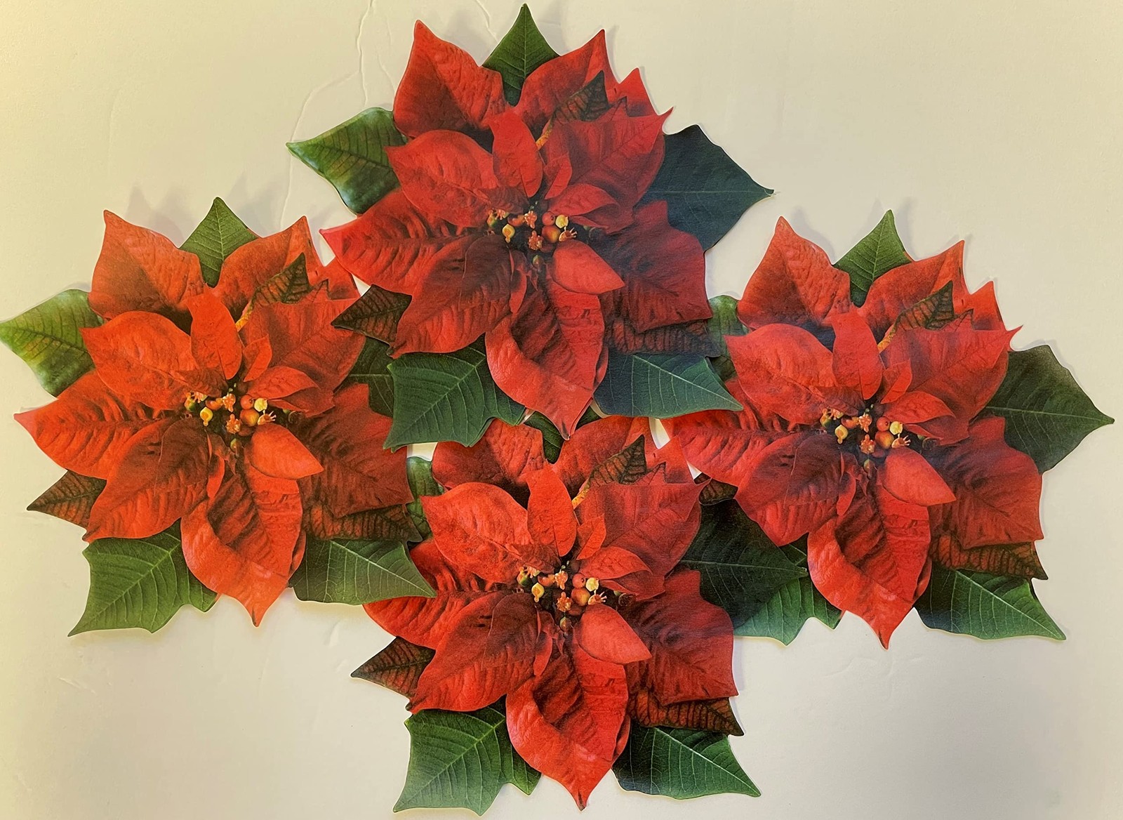 Parchment Paper Leaves for Cheese & Charcuterie 7 x 7 inches, Poinsettia gallery