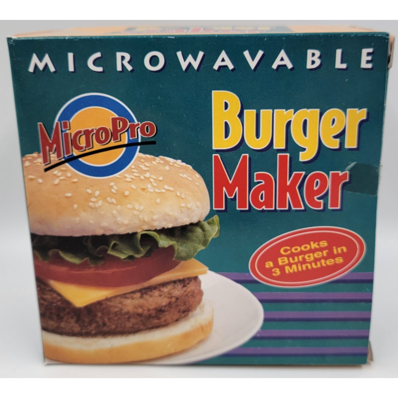 MicroPro Microwavable Burger Maker Kitchen Gadget New in Box 3 Minute Burger NIB gallery