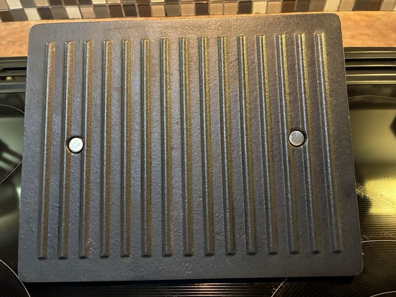 All-Clad Cast Iron Press - Burger/Panini - Stainless Handle - 8" x 10" - 5 lbs gallery