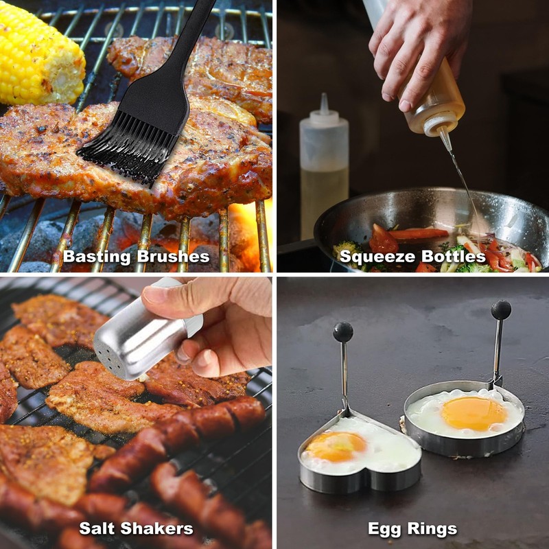 ROMANTICIST 29PCS Griddle Accessories Set - Flat Top Teppanyaki Spatula Set w... gallery