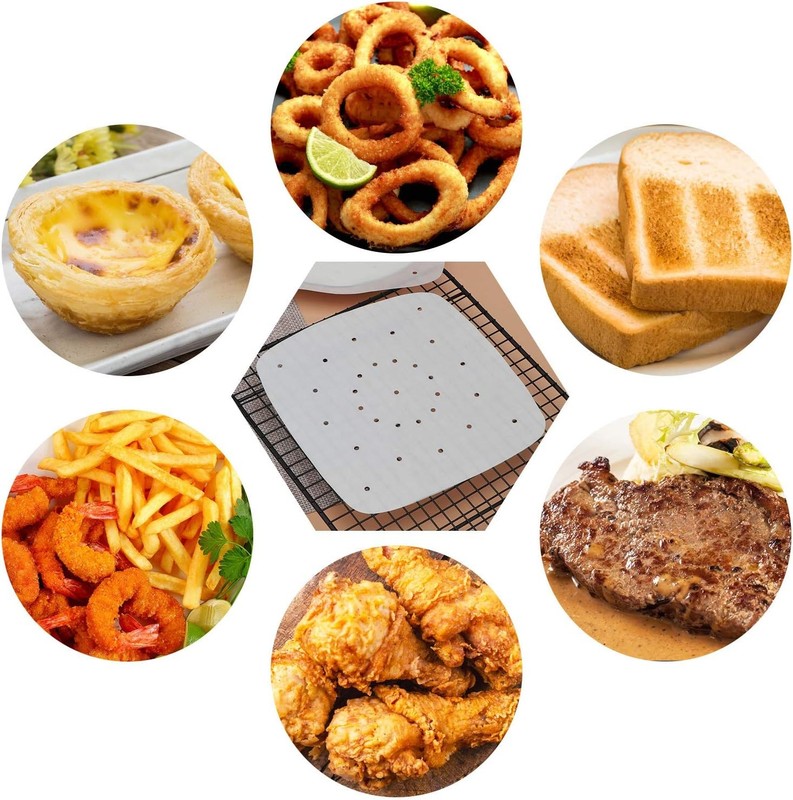 Beasea Air Fryer Square Liners 8 Inch, 200pcs Parchment Paper 8 White gallery