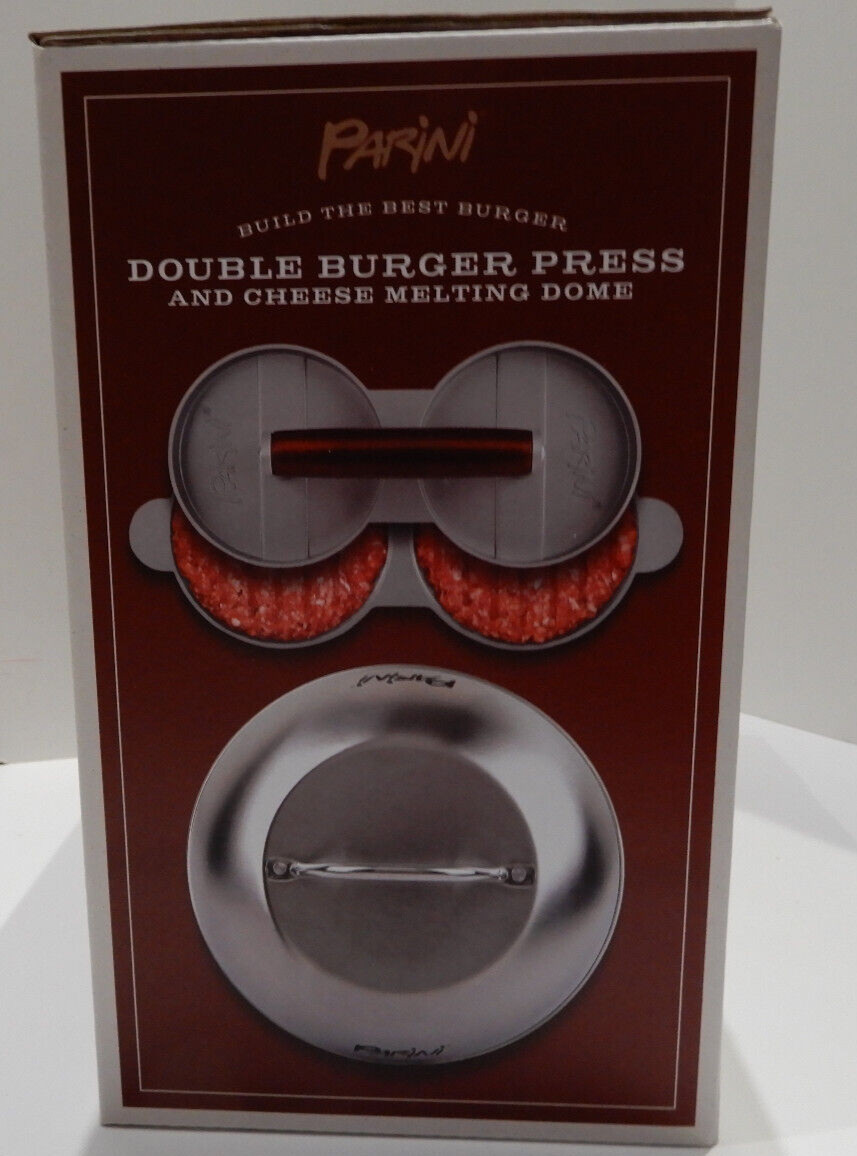 Parini Double Burger Press and Cheese Melting Dome NEW gallery