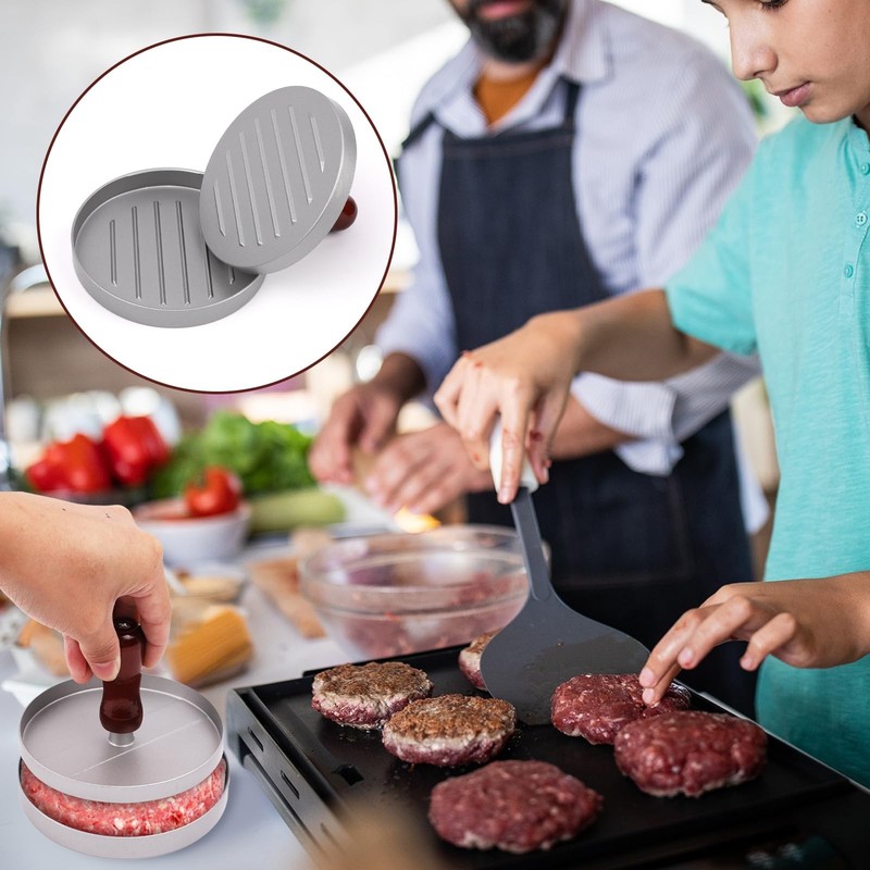Burger Press Patty Maker, Molde para Hacer Hamburguesas, Aluminum Burger Shap... gallery