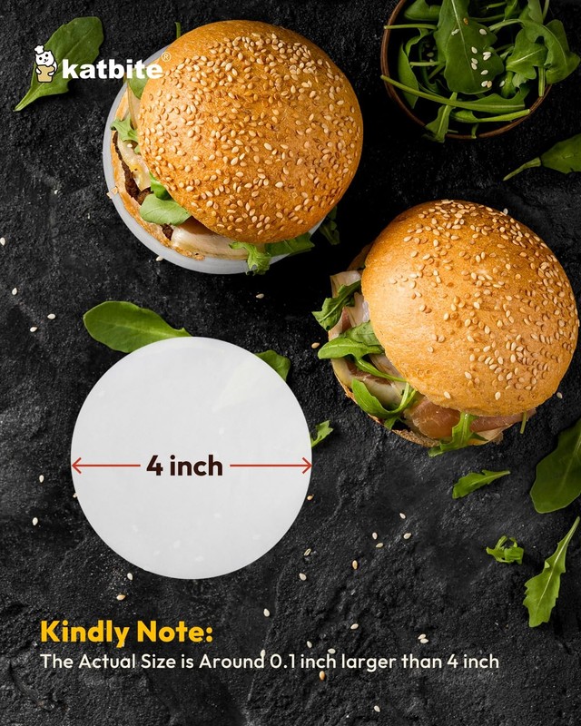 Katbite 4 Inch 400Pcs Parchment Paper Rounds, Round 4inch-400 gallery
