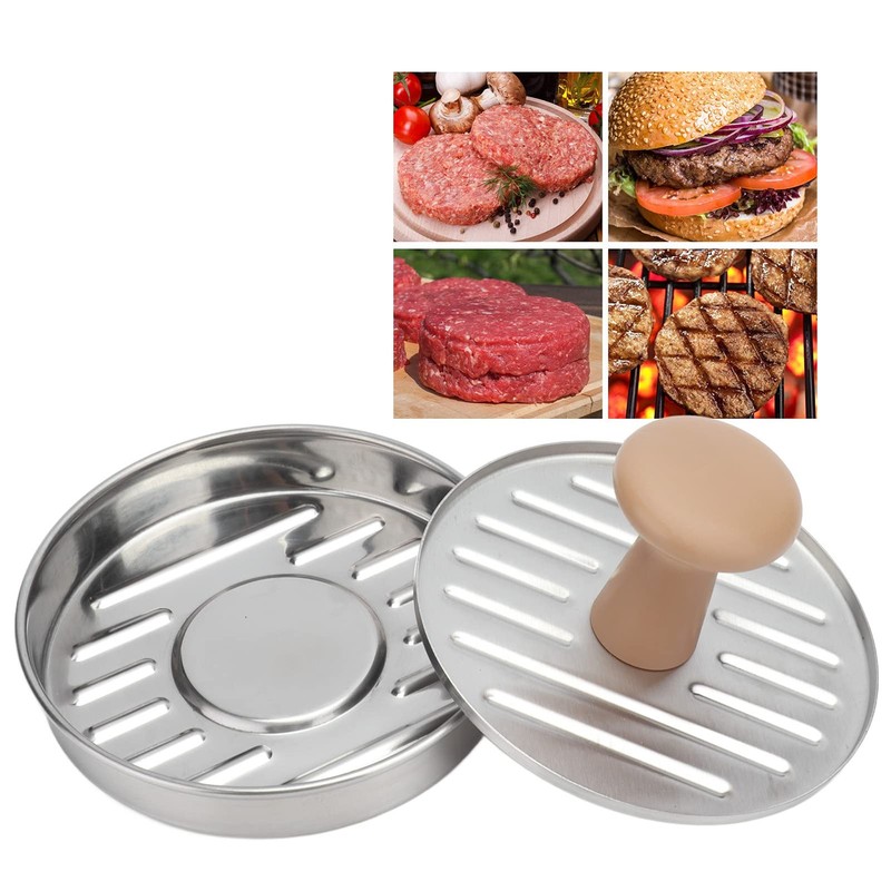 NonStick Hamburger Meat Press Mold 5 Inch Stainless Steel Burger Making Tool gallery