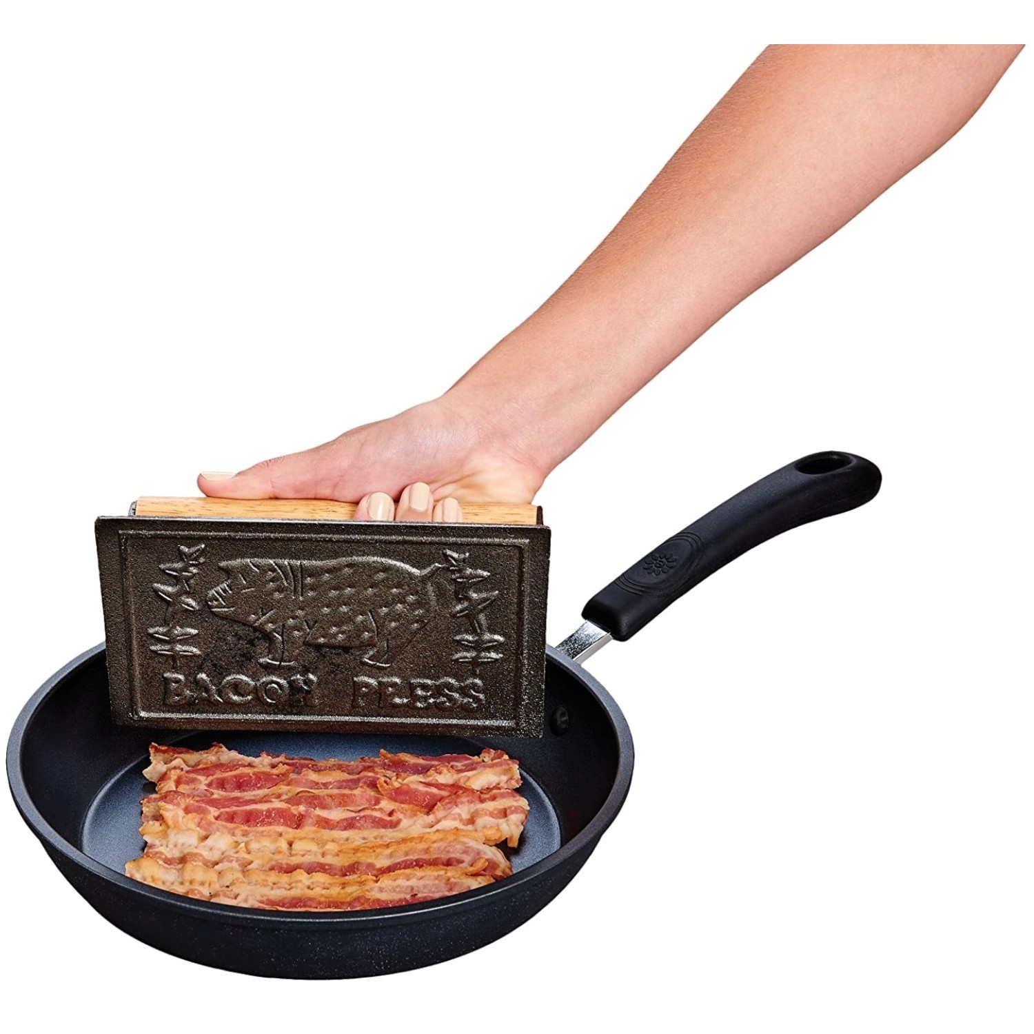 Wooden Handled Bacon Press for Crispy Results gallery