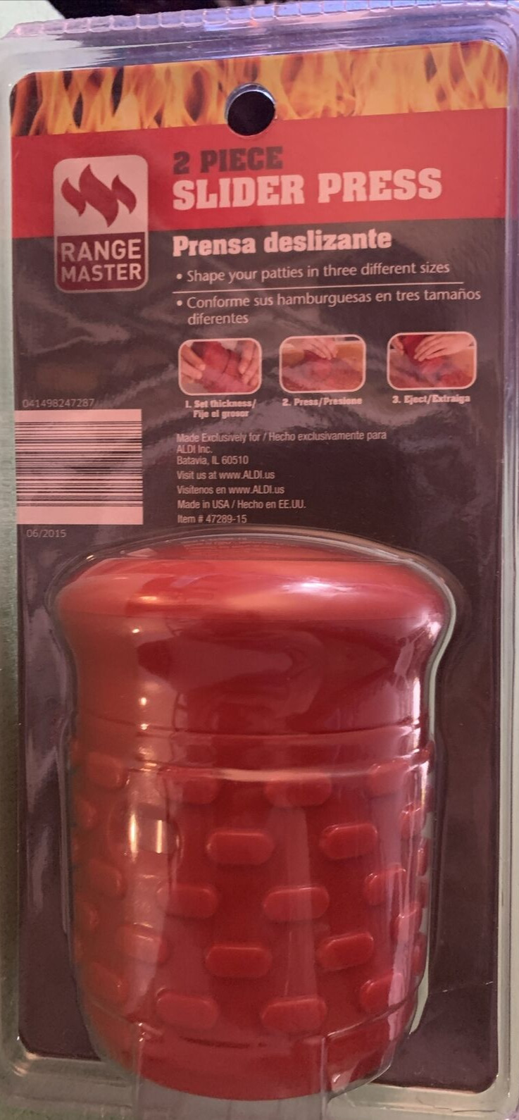 Range Master: Two Piece Burger Slider Press. Sealed. gallery