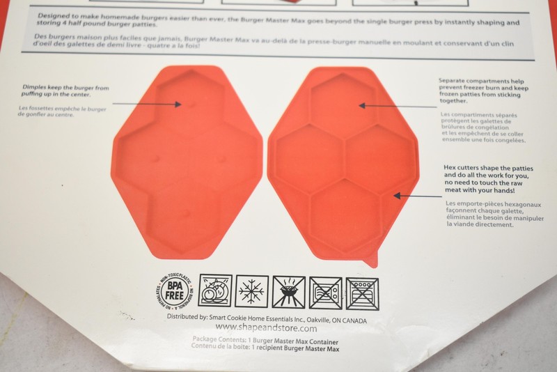 Shape+Store Burger Master Max Red Large Burger Press Freezer Tray Mold BPA Free gallery