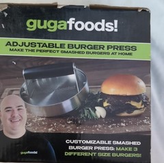 gugafoods Adjustable Metal Burger Press – Customizable, 3 Sizes